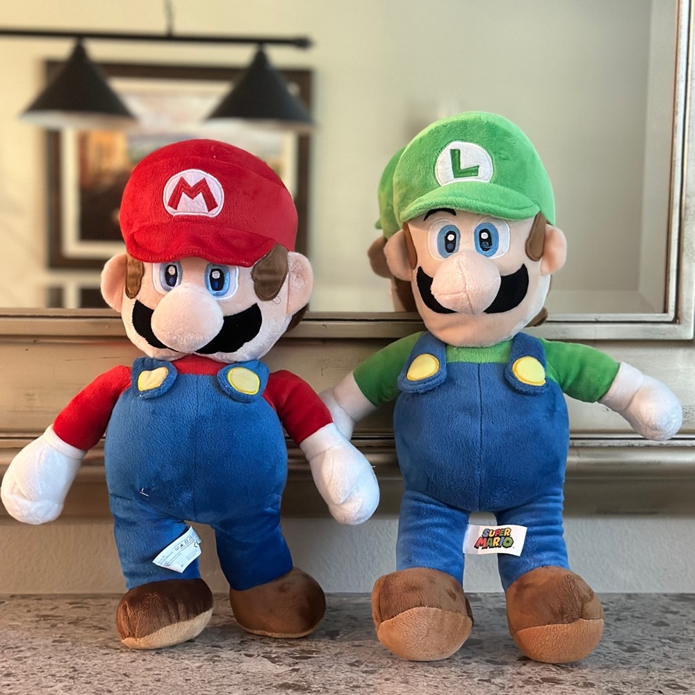 🧡 Nintendo 2016 Super Mario bundle Mario and Luigi plush 18” 🧡